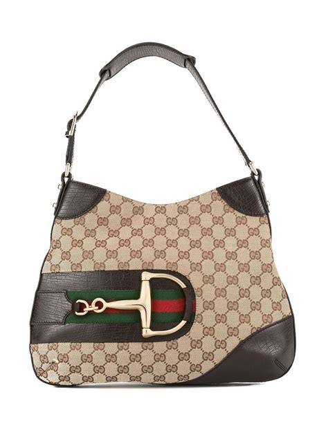 gucci shoulder bag gg pattern leather|farfetch gucci shoulder bags.